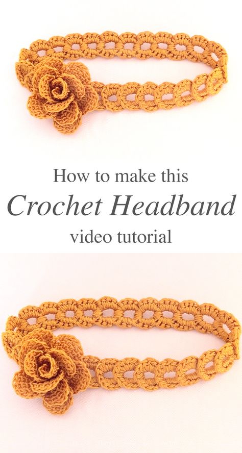 Crochet Baby Headband Pattern, Crochet Flower Headband, Bandeau Au Crochet, Crochet Headband Tutorial, Crochet Headband Free, Beau Crochet, Crochet Hairband, Crochet Flower Headbands, Crochet Headband Pattern Free