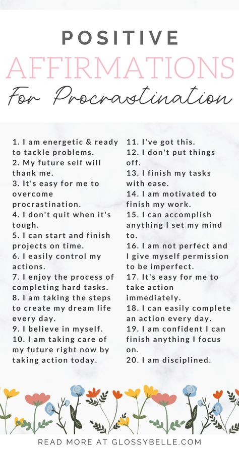 Affirmation For Laziness, Morning Routine Affirmations, Daily Affirmations For Focus, Spell To Stop Procrastinating, Affirmation For Productivity, Affirmation For Procrastination, Anti Procrastination Daily Routine, Taking Action Affirmations, Anti Procrastination Quotes