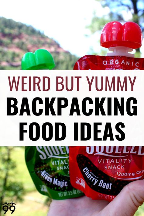 Backpackers eat weird stuff. We cut the mold off of things, ignore refrigeration labels, and ask questions like, “Would I be able to dehydrate this?” Unless you're eating only dehydrated meals, you'll probably want to mix things up next time you're on the trail. Here are 12 of my favorite "weird" foods to take backpacking. I Backpacking foods and snacks I Hiking meals Camino De Santiago, Santiago, Hiking Foods Backpacking Meals, Pct Trail Backpacking Meals, Healthy Backpacking Food, Easy Hiking Food, Stoveless Backpacking Meals, Backpacking Snack Ideas, Backpacking Snacks Hiking