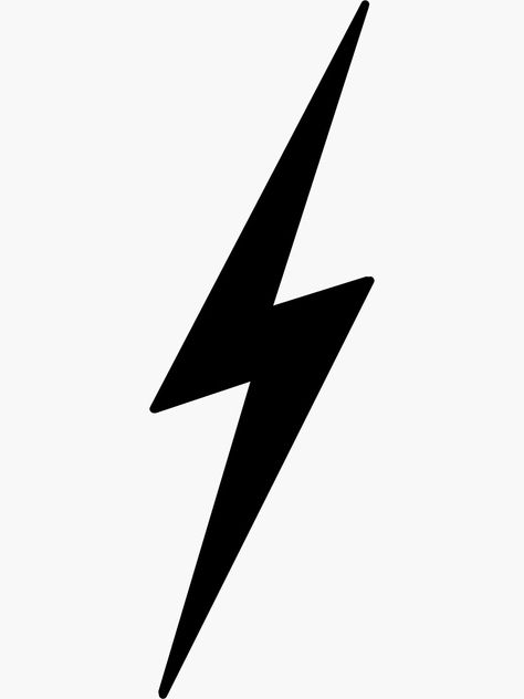 "black lightning bolt" Sticker by Morgancreations | Redbubble Lightning Bolt Stencil, Red Lightning Bolt Tattoo, Lightnight Bolt, Hk Edit, Lightning Bolt Wallpaper, Lightening Bolt Tattoo, Lightning Bolt Art, Bison Logo, Lightning Bolt Tattoo