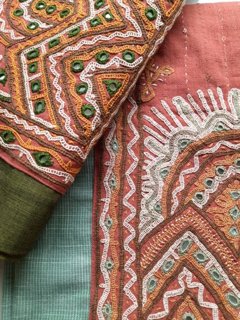 Hand embroidered cotton kurtas Gujarati Embroidery, Navratri Choli, Kurthi Design, Rabari Embroidery, Kutchi Embroidery, Kutchi Work, Navratri Collection, Work Video, Kutch Work Designs