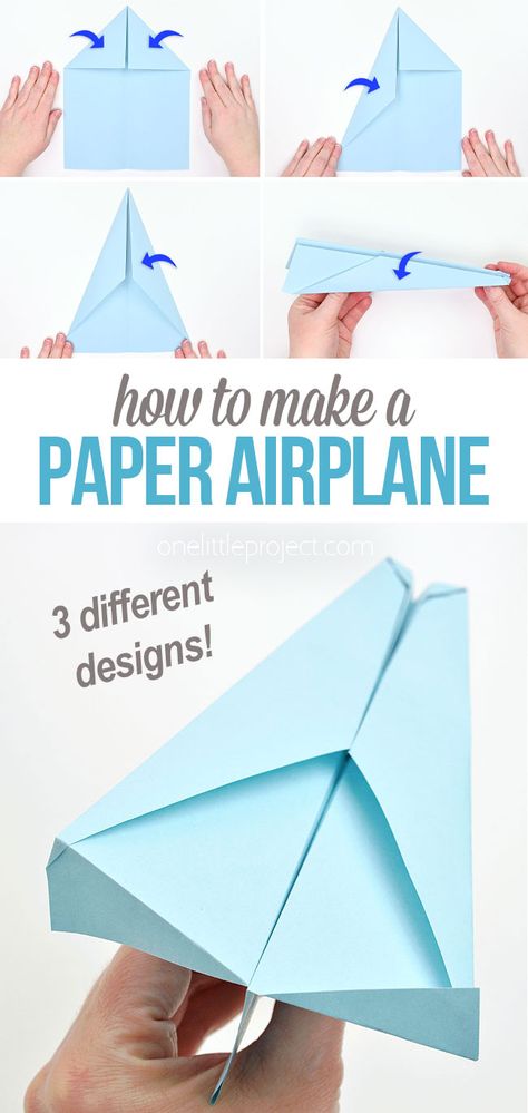 Photo showing different steps of folding paper plane. Photo of hand holding paper plane. Making Airplanes Crafts, How To Paper Airplane, Best Paper Airplane Step By Step, Preschool Airplane Theme, Simple Paper Airplanes, How To Fold Paper Airplanes, Paper Air Planes How To Make, How To Make A Paper Airplane Easy, Flying Activities For Kids