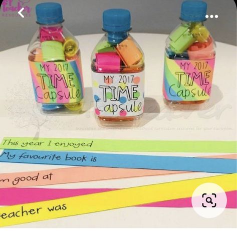 First Day Of Year 1, Time Capsule Craft, End Of Year Writing Activities 2nd Grade, End Of School Crafts For Kids, Kindergarten End Of Year Crafts, End Of The Year Party Ideas, End Of Year Crafts For Kids, Time Capsule Ideas For Kids, End Of Year Crafts