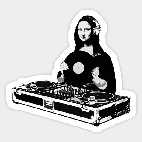 DJ Mona Lisa -- Choose from our vast selection of stickers to match with your favorite design to make the perfect customized sticker/decal. Perfect to put on water bottles, laptops, hard hats, and car windows. Everything from favorite TV show stickers to funny stickers. For men, women, boys, and girls. Star Wars Art, Lisa Sticker, Spongebob Birthday Party, Stickers Cool, Spongebob Birthday, Tumblr Stickers, Cool Stickers, Aesthetic Stickers, Printable Stickers