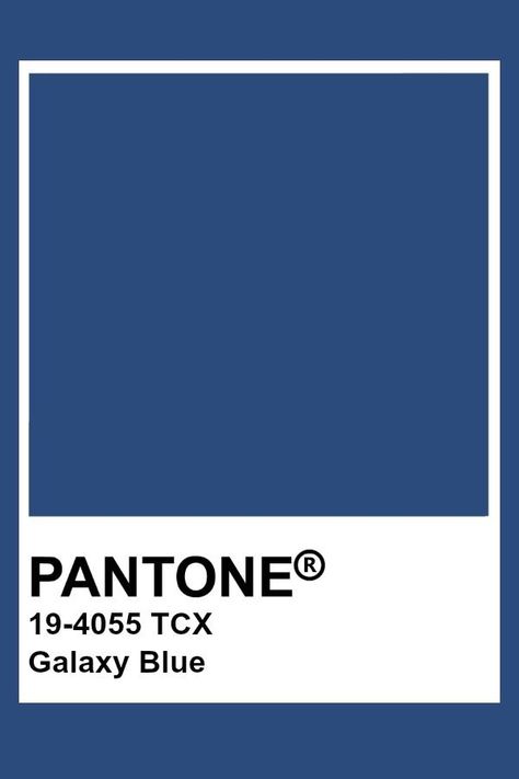 PANTONE Galaxy Blue Blue Aesthetic Pantone, Pantone Dark Blue, Pantone Navy, Blue Color Wheel, Pantone Shades, Pantone Azul, Witty Art, Pantone Tcx, Classic Blue Pantone