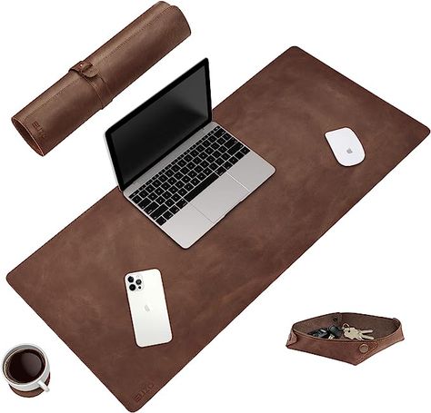 Amazon.com : Leather Desk Pad Real Leather Desk Mat (32x16) Desk Cover Desk Blotter Desk Protector Large Computer Mat for Keyboard Gaming Mouse Pad (Cognac 2mm) Table Laptop Mat Office Desktop Accessories ELIZO : Office Products Leather Desktop Accessories, Leather Desk Mat, Computer Mat, Keyboard Gaming, Desk Cover, Table Laptop, Desk Protector, Leather Desk Pad, Leather Desk