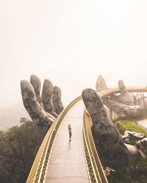 Instagram Spots in Vietnam - Golden Hand Bridge, Ba Na Hills Instagrammable Places, Vietnam Travel, Incredible Places, Beautiful Places In The World, Beautiful Places To Travel, Travel Goals, Beautiful Places To Visit, Pretty Places, Travel Aesthetic