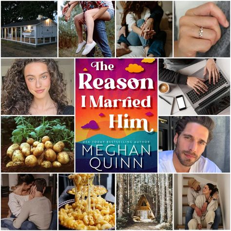 🥔📚 Happy Release Day to the fabulous Meghan Quinn! 📚🥔 THE REASON I MARRIED HIM, a brand new sexy, marriage of convenience romance from USA… | Instagram Did I Say Yes, Megan Quinn, Meghan Quinn, Marriage Of Convenience, A Couple In Love, Collage Book, Favorite Authors, Book Characters, Book Aesthetic