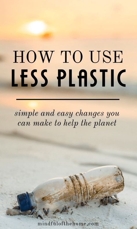 Learn how to use less plastic in your home and everyday life. You'll help make your home (and the world!) a better place with these simple steps to living more plastic-free. #ecofriendly #ecoliving #sustainability #sustainableliving #zerowaste #zerowasteliving #plasticpollution Upcycling, Plastic Free Life, Environmentally Friendly Living, Zero Waste Store, Plastic Free July, Plastic Alternatives, Waste Reduction, Plastic Free Living, Use Less