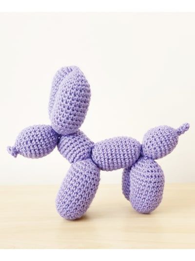 Balloon Dog Crochet Pattern Amigurumi Patterns, Dog Balloon Animal, Balloon Animal Dog, Crotchet Animals, Puppy Amigurumi, Ballon Animals, Dog Balloon, Dog Crochet Pattern, Amigurumi Dog