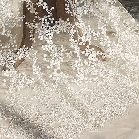 Couture, Tela, Embroidered Lace Wedding Dress, Diy Wedding Dress, Wedding Embroidery, Wedding Dress Champagne, Embroidered Lace Dress, Alencon Lace, Fabric Accessories