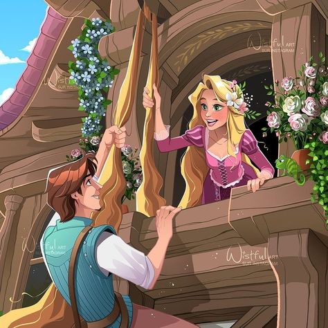 Wistful on Instagram: "⭐ Rapunzel & Flynn ⭐ Some more sweetness, with this new illustration of Rapunzel and Flynn, I love them so much, a joy to draw…" Wistful Art, Dimitri Anastasia, Disney Character Art, Disney Princess Artwork, Rapunzel And Flynn, Animation Disney, Rapunzel And Eugene, New Illustration, I Love Them So Much