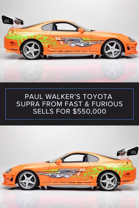 Paul Walker’s Toyota Supra from Fast & Furious Sells for $550,000 Supra Mk4 Paul Walker, Supra Paul Walker, Paul Walker Supra, Fast And Furious Supra, Paul Walker Car, Fast And Furious Letty, Car Reference, Facebook Business Account, Perspective Photos