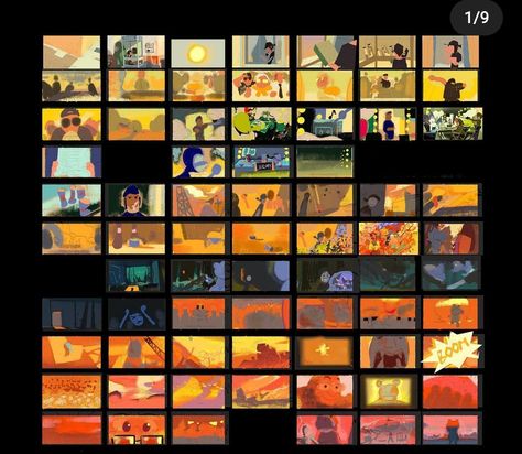 Color Keys Animation, Color Script Animation, Colour Script, Concept Artist Portfolio, Colour Sheet, Actually Funny, Background Inspiration, Storyboard Drawing, Environment Props