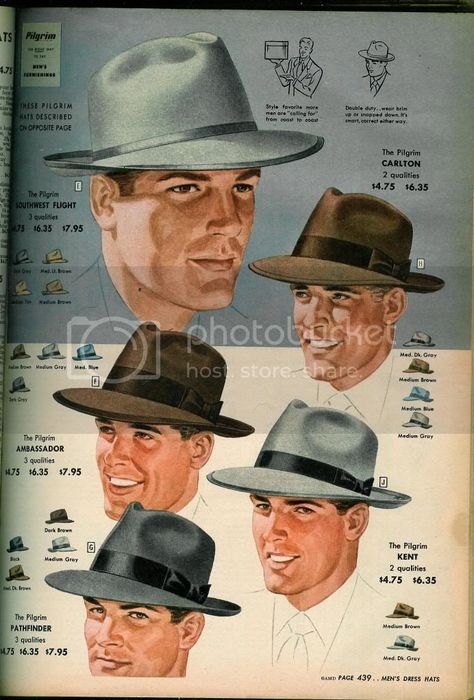 Gentleman Style, Vintage Ads, Americana Vintage, Vintage Mens Fashion, Popular Colors, Mode Vintage, Mode Inspiration, Fashion History, Hats Vintage