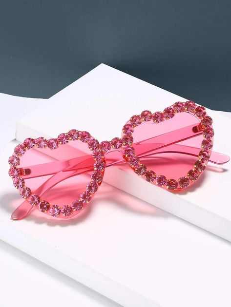 Couture, Pretty Sunglasses, Beaded Sunglasses, Mode Rose, Heart Shaped Glasses, Heart Accessories, Heart Glasses, Pink Jewels, Shaped Sunglasses