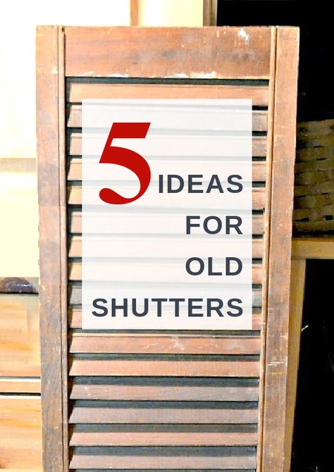 Old shutter with overlay Using Shutters For Display, Ideas For Shutters Projects, Upcycling, Organisation, How To Decorate With Shutters Inside, Shutters As Room Dividers, Old Shutter Decor Ideas, Indoor Wooden Shutters, Repurpose Shutters Ideas