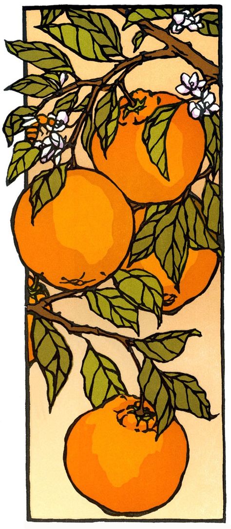 In its fortieth year, Live Oak Park Fair still emphasizes art over profit. Orange Fruit Print, Tangerine Tree Drawing, Tangerine Tree Tattoo, Drawing On Tiles, Orange Line Drawing, Orange Illustration Fruit, Orange Illustration Graphics, Fruit Tree Drawing, Orange Tree Drawing