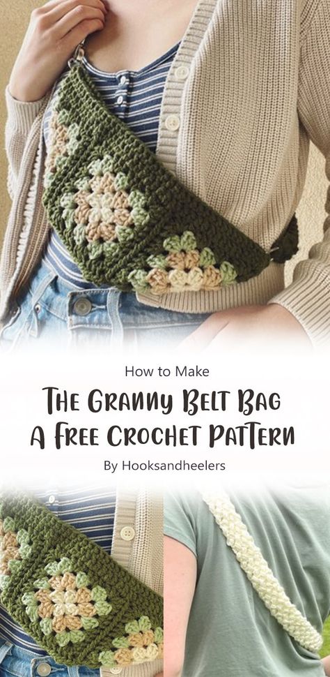 In this article Hooksandheelers will show you how to make the granny belt bag. The pattern is easy to follow and it’s suitable for all level. You can make this in a different color or size. Amigurumi Patterns, Mushroom Granny Square Bag, Crochet Granny Belt Bag, Crochet Granny Square Belt Bag, Granny Belt Bag, Easy Crochet Crossbody Bag, Easy Granny Square Bag Free Pattern, Granny Square Belt Bag, Crochet Granny Square Crossbody Bag Pattern Free