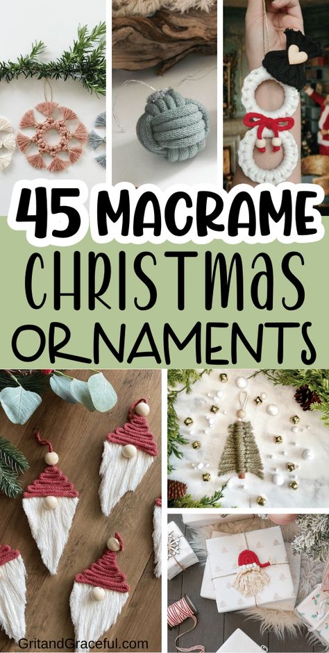 Hey there, I’ve handpicked some amazing super easy macrame Christmas ornament ideas that will add a cozy and festive touch to your holiday decor. They’re absolutely perfect for creating that cozy and welcoming vibe! And you know what? These ornaments aren’t just beautiful, they’re super stylish too! You can easily make and hang them on your tree this year. Amigurumi Patterns, Macrame Christmas Ornaments Tutorials, Macrame Ornaments Diy, Easy Macrame Christmas, Winter Cozy Home, Light Decor Ideas, Cozy Home Decor Ideas, Macrame Christmas Ornaments, Christmas Ornament Ideas