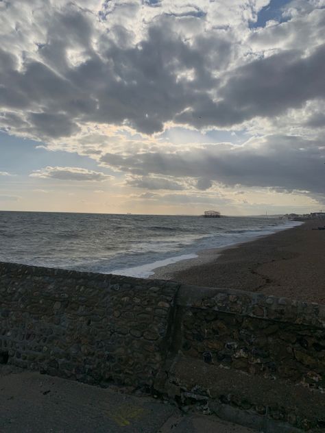 brighton england uk aesthetic pretty sunset at the beach Brighton Aesthetic, British Beach, Uk Aesthetic, Collecting Seashells, Uk Beach, British Aesthetic, British Beaches, England Aesthetic, Sunset At The Beach