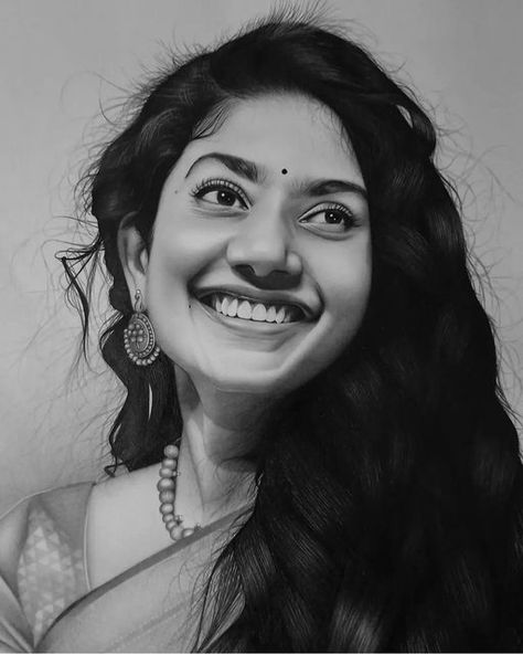 Sai Pallavi Pencil Sketch, Sai Pallavi Sketch, Realistic Pencil Sketches Portraits, Cool Art Drawings Sketches Pencil, Human Face Sketch, Freedom Photography, Aquaman 2018, Coffee Art Painting, Army Drawing