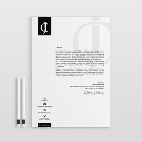 Letter Head Design Idea, Head Letter Design, Elegant Stationery Design, Letter Head Designs, Letterhead Design Ideas, Letter Heads Design Creative, Letterhead Design Branding, Letterhead Ideas, Elegant Letterhead