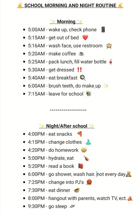 8am Class Routine, Morning To Night Routine For Students, Morning Routine For 5 Am, Wake Up School Routine, High School Night Routine, Romanticizing Waking Up Early, Night Routine For Students, School Morning Routine 5:30 Am To 7:00 Am, Early Night Routine