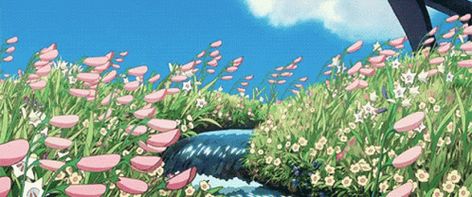 Anime Cottagecore GIF - Anime Cottagecore Aesthetic - Discover & Share GIFs 하울의 움직이는 성, Arte Gif, Images Kawaii, Howl’s Moving Castle, Flowers Gif, Anime Gifs, Ghibli Art, Ghibli Movies, Cottagecore Aesthetic