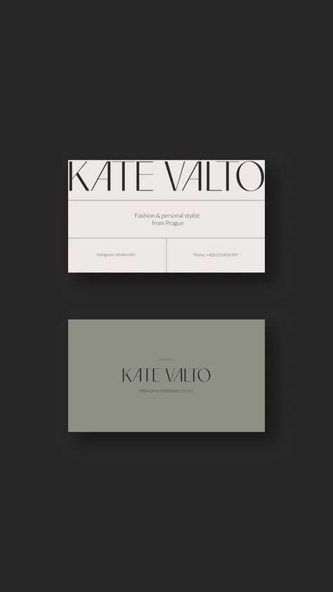 Business card design. Graphic designer portfolio Fashion Stylist Logo, Stylist Logo Design, Brand Patterns, Stylist Logo, Portfolio Branding, Casual Logo, Graphic Design Business Card, Stylist Business Cards, Business Cards Elegant