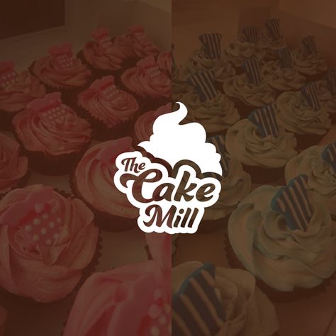 Logo Design For Sweets, Baking Branding Design, Cupcake Logo Design Ideas, Cake Company Logo, Cupcake Branding Design, Dessert Logo Design Ideas, Cake Shop Logo Design, Muffin Logo, Confectionery Logo