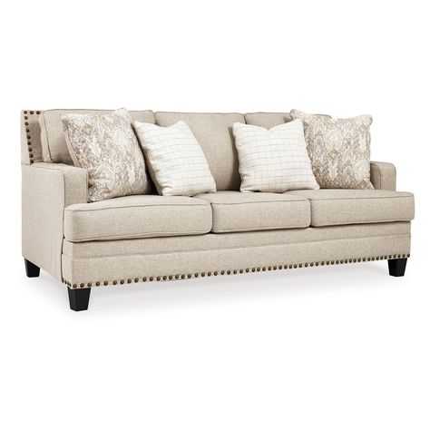 Indulge in the epitome of comfort with this exquisite and relaxing sofa. Ashley Sofa, Linen Couch, Furniture Mall, Modern Farmhouse Living, Sofa And Loveseat Set, Muebles Living, Comfortable Living Rooms, Linen Sofa, Living Room Furniture Sofas