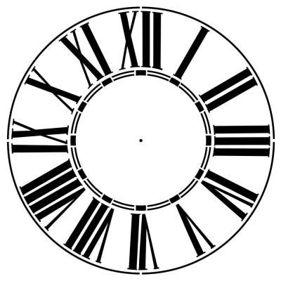 Thick Roman Numeral 18 in. Clock Stencil Roman Numeral Clock Face, Clock Face Printable, Nautical Stencils, Clock Stencils, Quote Stencils, Art Deco Stencil, Monogram Stencil, Mural Stencil, Geometric Stencil