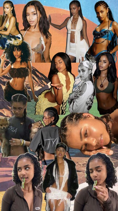 #tyla #tylawater #wallpaper #wallpaperforyourphone #fits #fashion #fitinspo #collage #collageart Uk Actors, Tyla Aesthetic Pictures, Sza Collage, Sza Wallpapers, Night Out Outfit Classy, Black Female Artists, Sza Singer, Aesthetic Styles, Earthy Aesthetic