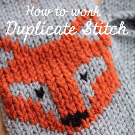 Add custom colors and embroidery to your hand or store-bought knits--and cover up colorwork or striping mistakes while you're at it--with this handy duplicate stitch tutorial! Sew Ins, Duplicate Stitch, Diy Tricotin, Knitting Help, Knitting Instructions, Knitting Charts, Diy Knitting, Knitting Tutorial, Knitting Techniques