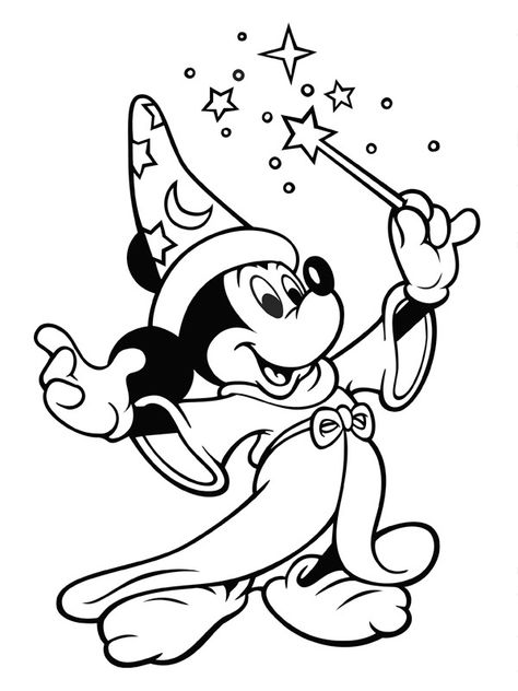 Mickey Mouse Coloring, Wizard Drawings, Mickey Coloring Pages, Miki Fare, Mickey Mouse Crafts, Minnie Mouse Coloring Pages, Happy Birthday Coloring Pages, Mickey Mouse Drawings, Mickey Mouse Coloring Pages
