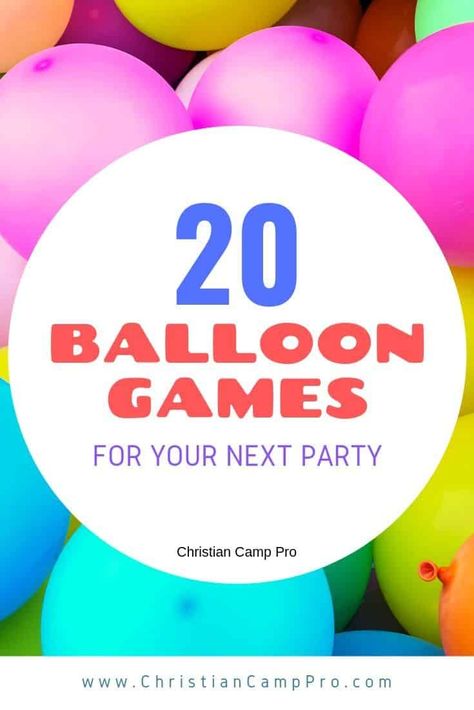 Are you looking for fun balloon games for your next event? Here are 20 awesome balloon games to get you started. Balloons are always a blast and cheap too! Ballon Games For Kids, Ballon Games, Balloon Games For Adults, Games With Balloons, Daycare Games, Relay Games For Kids, Balloon Pop Game, Teen Christian, Balloon Party Games