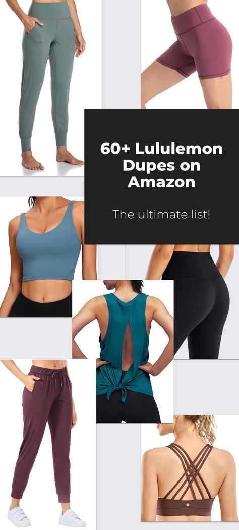 Best Legging Outfits, Women’s Sports Bras, Olive Green Lululemon Leggings Outfit, Best Amazon Gym Clothes, Amazon Fitness Clothes, Styling Lululemon Leggings, Best Sports Bras On Amazon, Workout Joggers Outfit, Lululemon Outfit Gym