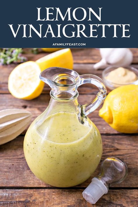 Essen, Lemon Thyme Recipes, Lemon Vinegarette, Thyme Vinaigrette, Vinegarette Dressing, Delicious Salad Dressings, Vinaigrette Salad Dressing, Thyme Recipes, Vinaigrette Salad