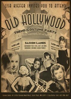 Old hollywood poster. Lav it! Vintage Hollywood Party, Hollywood Themed Party, Hollywood Glamour Party, Old Hollywood Prom, Old Hollywood Party, Old Hollywood Theme, Hollywood Birthday Parties, Prom Posters, Hollywood Birthday