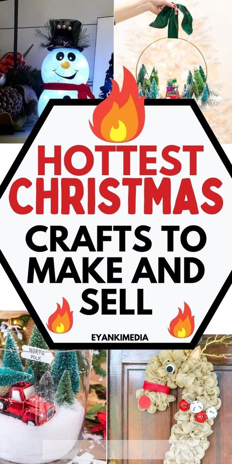 Xmas Diy Crafts Handmade Gifts, What To Sell At Christmas Craft Fairs, Holiday Craft Gift Ideas, Popular Christmas Crafts To Sell 2023, Crafts To Sell For Christmas, Crafts That Sell 2023, Christmas Fair Decoration Ideas, Easy Christmas Crafts To Sell Diy Ideas, Best Christmas Crafts To Sell