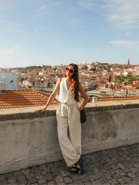 Shop Cienna Vest and other curated products on LTK, the easiest way to shop everything from your favorite creators. Porto, European Travel Outfits, Spring Holiday Outfit, Portugal Outfits, Europe Summer Fashion, Summer Outfits Europe, European Vacation Outfits, Europe Outfits Summer, Eurotrip Outfits