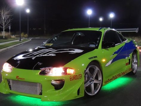 1999 Mitsubishi Eclipse FAST AND Furious Clone Replica Paul Walker Tribute for sale Mitsubishi Eclipse Fast And Furious, Paul Walker Car, Mobil Drift, Tv Cars, Best Jdm Cars, Rc Autos, Custom Muscle Cars, Mitsubishi Eclipse, Street Racing Cars