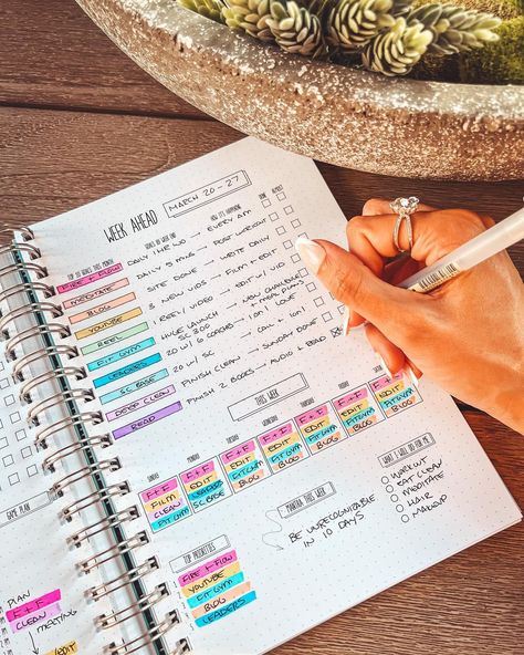 Angie Bellemare on Instagram: “PLAN WITH ME ✏️📖 This is the system that I’ve used for over two years in my own little dotted notebooks and I decided to make it come to…” Organisation, Angie Bellemare, Bullet Journal Yearly, Love Means, Instagram Plan, Planner Organisation, Dotted Notebook, Dot Grid Notebook, Plan With Me