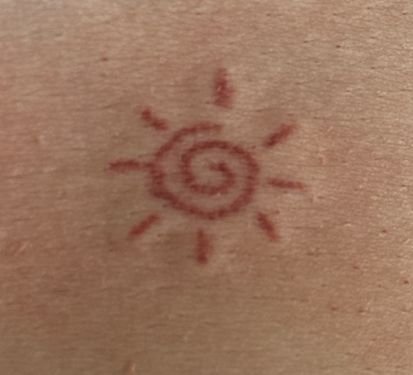 Sun Stick And Poke Tattoo, Sun Stick And Poke, Stick Poke, Stick Tattoo, Stick Poke Tattoo, Stick And Poke Tattoo, Sharpie Tattoos, Stick N Poke, Handpoke Tattoo