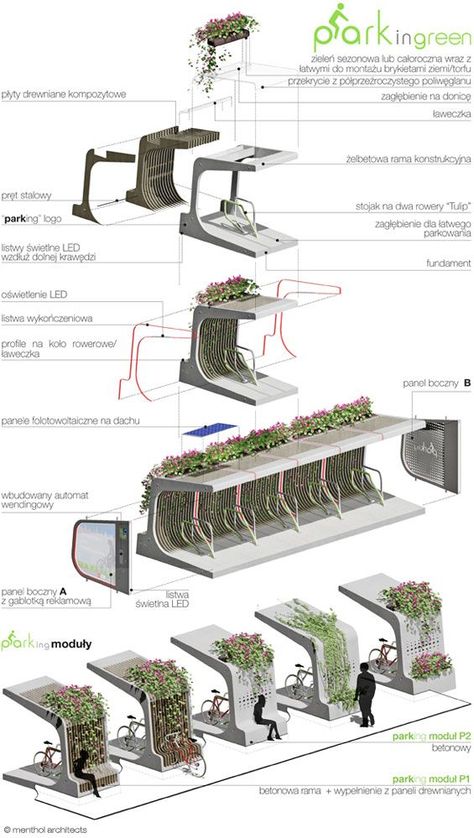 Urban Furniture, Parking Plan, Ako Kresliť, Bus Stop Design, مركز ثقافي, Urban Landscape Design, Desain Lanskap, Landscape Architecture Design, Green Architecture