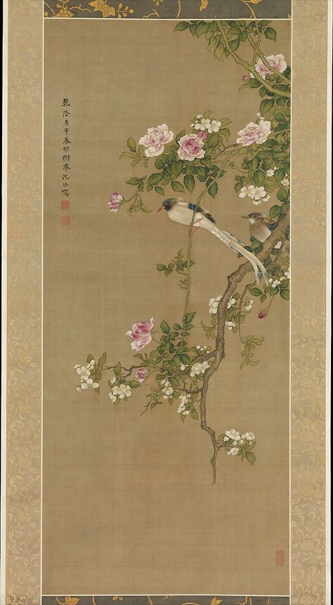 Shen Quan | Flowers and Birds | China | Qing dynasty (1644–1911) | The Metropolitan Museum of Art Japanese Painting, Art Chinois, China Rose, Asian Painting, Flowers And Birds, Art Japonais, Eastern Art, 자수 디자인, Art Antique