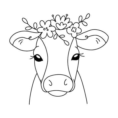 Cute cow with a bouquet of flowers outli... | Premium Vector #Freepik #vector #cartoon-sketch #line-drawing #animal-drawing #black-white-illustration Power Of Darkness, Flowers Outline, A Bouquet Of Flowers, Cute Cow, Bouquet Of Flowers, Art Styles, Cartoon Art Styles, Premium Vector, Cartoon Art