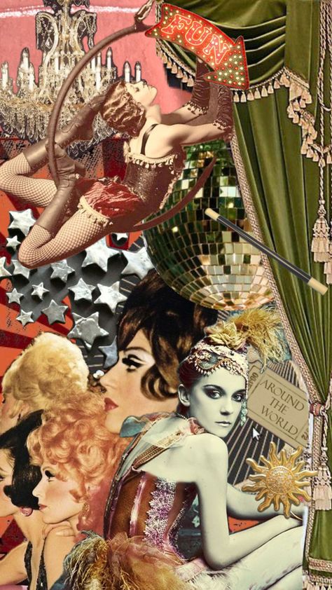 Burlesque Aesthetic Wallpaper, Burlesque Aesthetic Vintage, Vintage Burlesque Outfit, 60s Showgirl, Show Girl Aesthetic, Burlesque Moodboard, 1950s Showgirl, Vaudeville Aesthetic, Burlesque Wallpaper