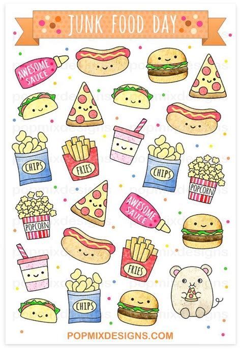 210 Idées De Sketchnotes | Griffonnages, Dessins Faciles Doodles Kawaii, Griffonnages Kawaii, Doodles Bonitos, Food Junk, Seni Pastel, Sticker Printable, Food Doodles, 귀여운 음식 그림, Fast Foods